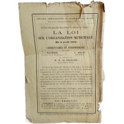 Instruction ministérielle sur l'application de la loi municipale