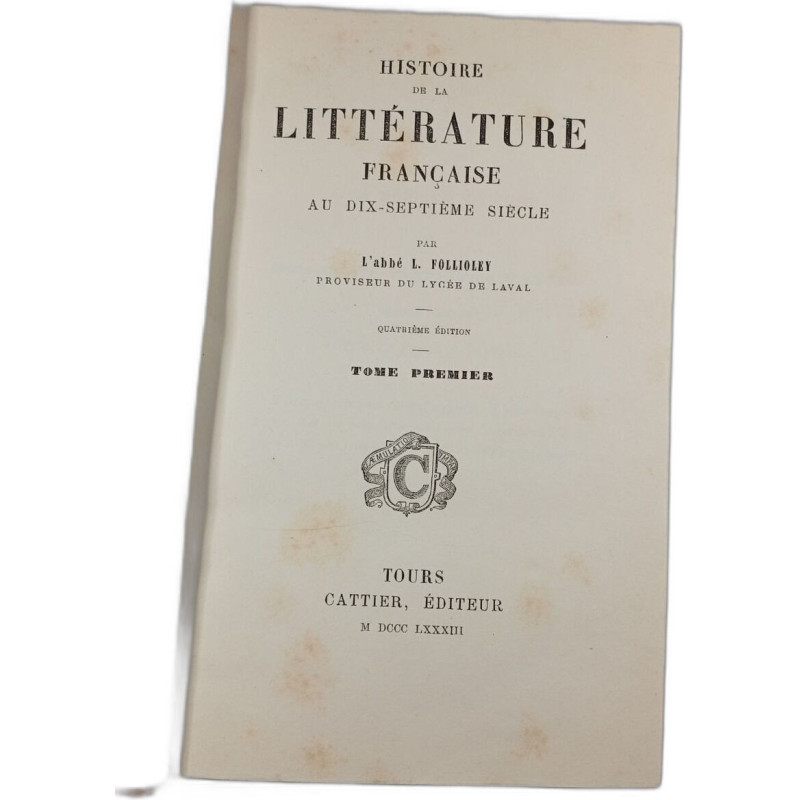 Histoire de la littérature française au dix-septième siècle 1