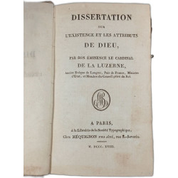 Dissertation sur l'existence et les attributs de Dieu
