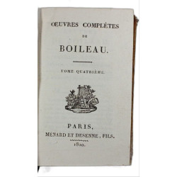 Œuvres complètes de Boileau. Tome quatrième