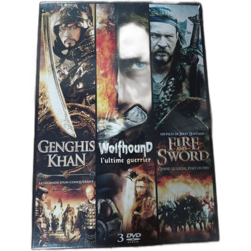 Coffret 3 films épiques vol. 2 : genghis khan , wolfhound , fire...