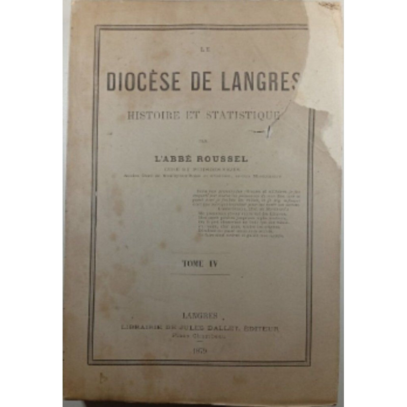 Le diocèse de Langres histoire et statistique