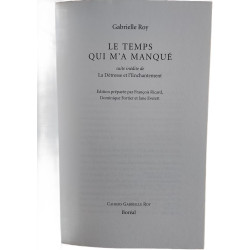 Le temps qui m'a manqué