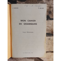 Mon cahier de grammaire