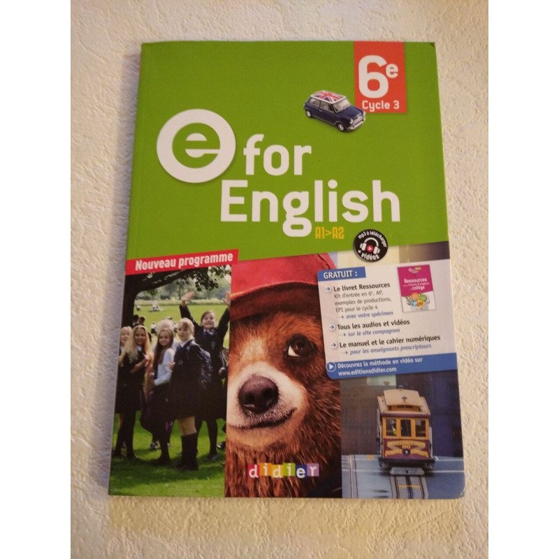 E for English A1>A2