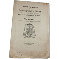 Lettre Pastorale de Monseigneur l'Evêque d'Evreux au Clerge et aux...