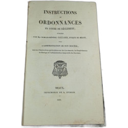 Instructions et Ordonnances en forme de règlement