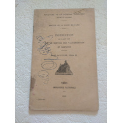Instruction sur le service des vaguemestres en campagne