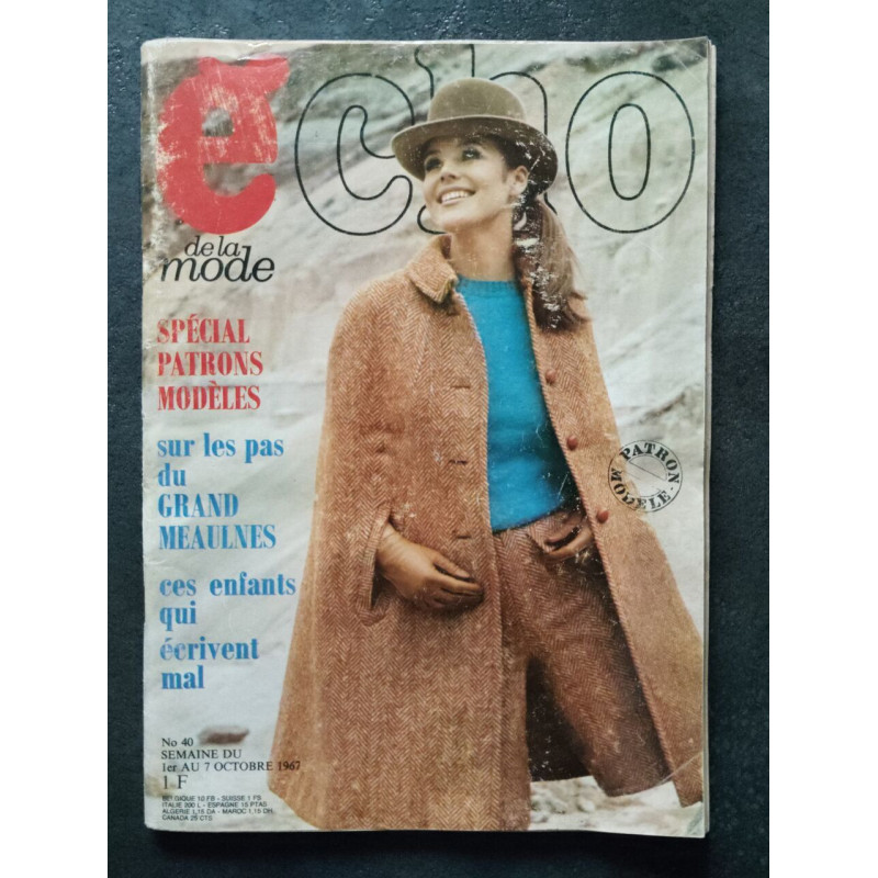 Revue - echo de la mode Nº40 / Octobre 1967