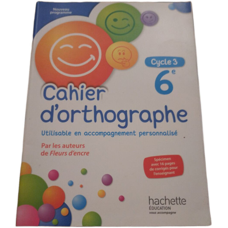 Cahier d'orthographe