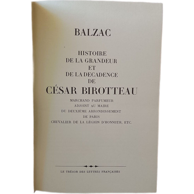 Histoire de la grandeur et de la décadence de César Birotteau
