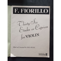 Livre - F.Fiorillo:Thirty-Six Etudes or Caprices for Violin