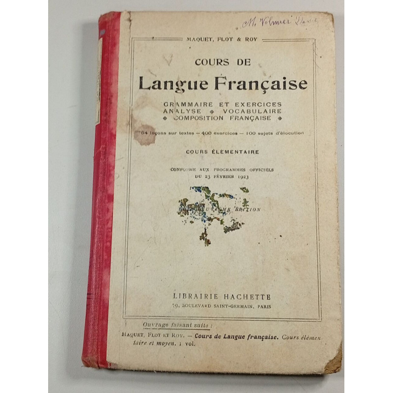 Cours de Langue Française