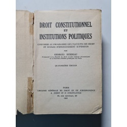 Droit constitutionnel et institutions politiques