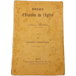 Pages d'Histoire de l'Eglise - Antiquités ecclésiastiques