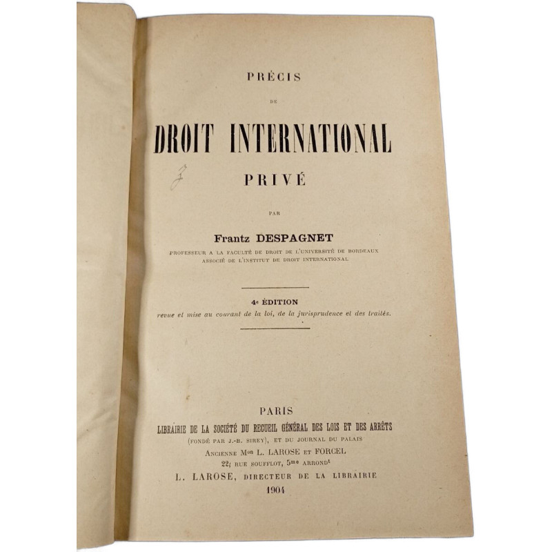Précis de droit international privé 4e édition