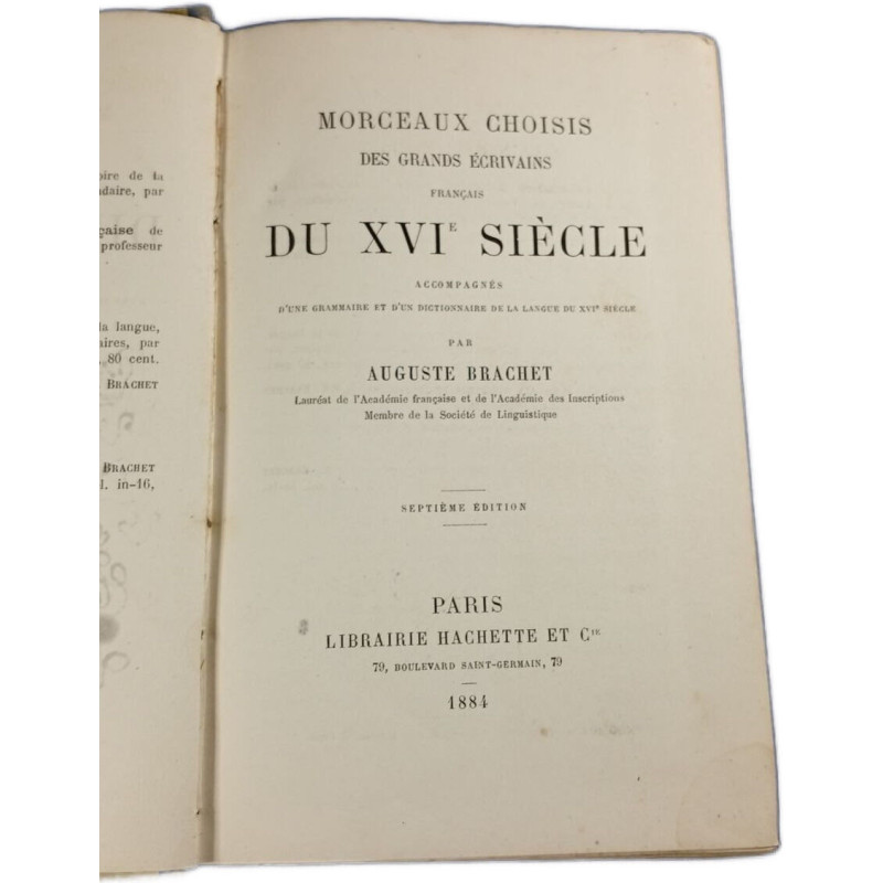 Morceaux choisis des grands écrivains français du XVIe siècle