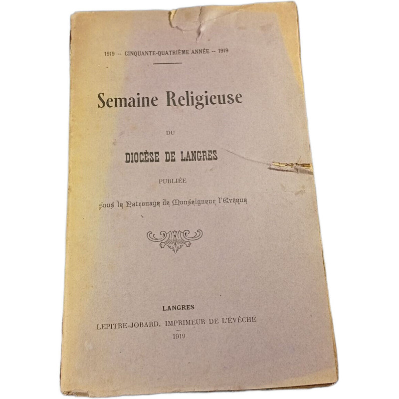 Semaine Religieuse du Diocèse de Langres 1919