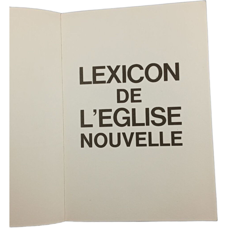 Lexicon de l'église nouvelle