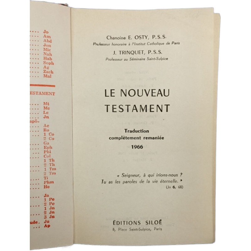 Le Nouveau Testament