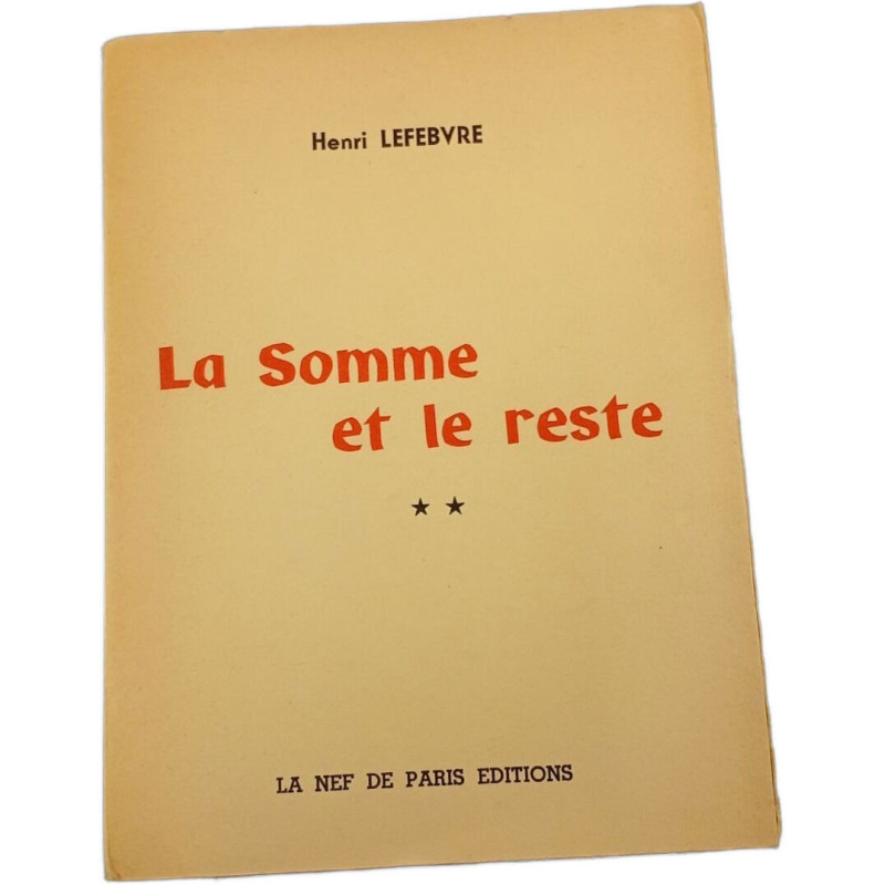 La Somme et le reste 2