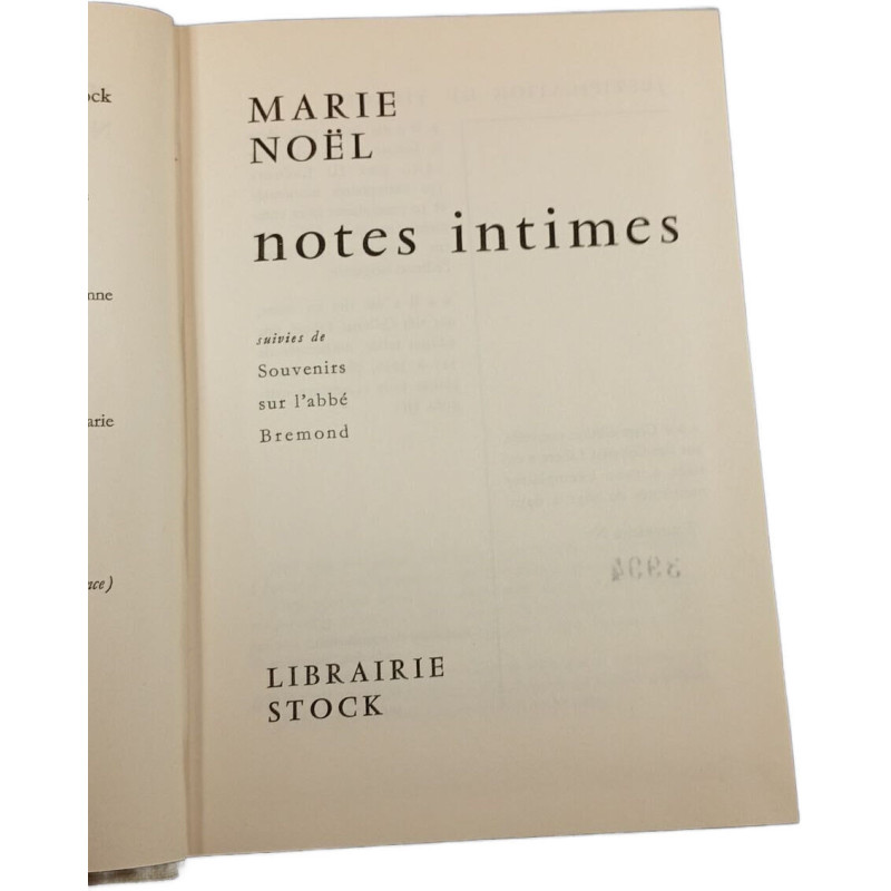 Notes intimes