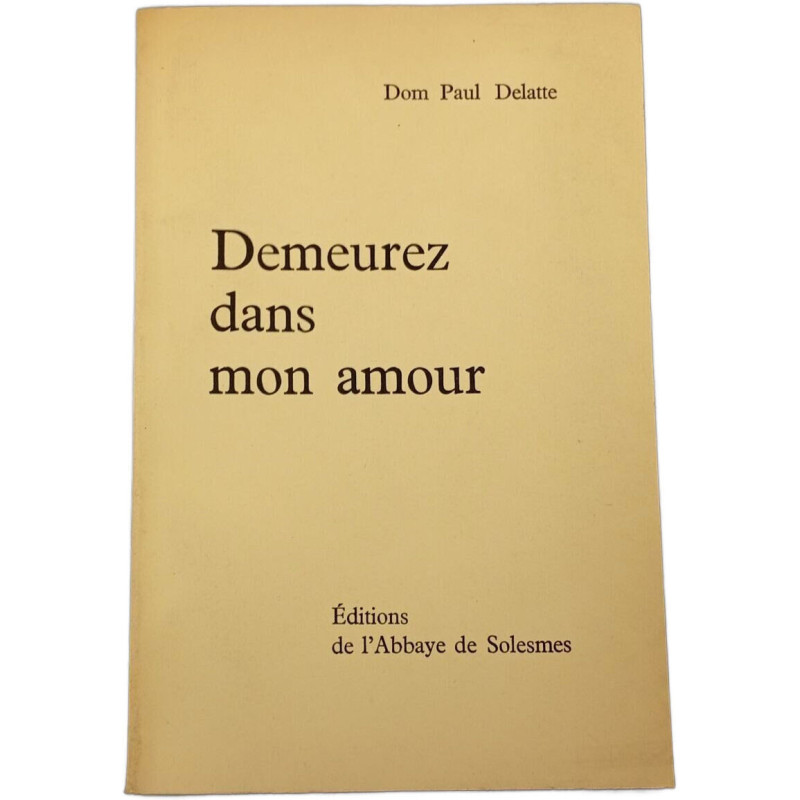 Demeurez dans mon amour