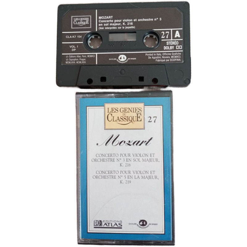 K7 Audio - Concerto pour violon et orchestre n° 3 en sol majeur K. 216