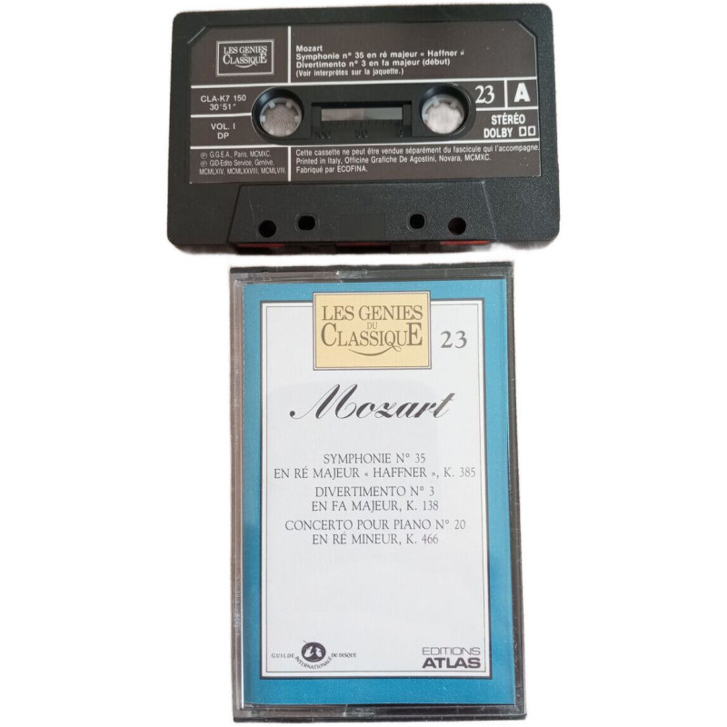 K7 Audio - Mozart Symphonie n° 35 en ré majeur « Haffner » K. 385...