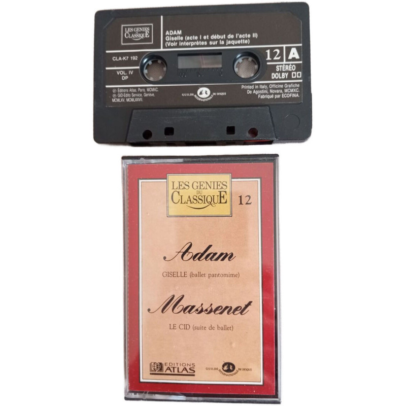 K7 Audio - Adam Giselle (acte I et début de l'acte II) / Massenet...