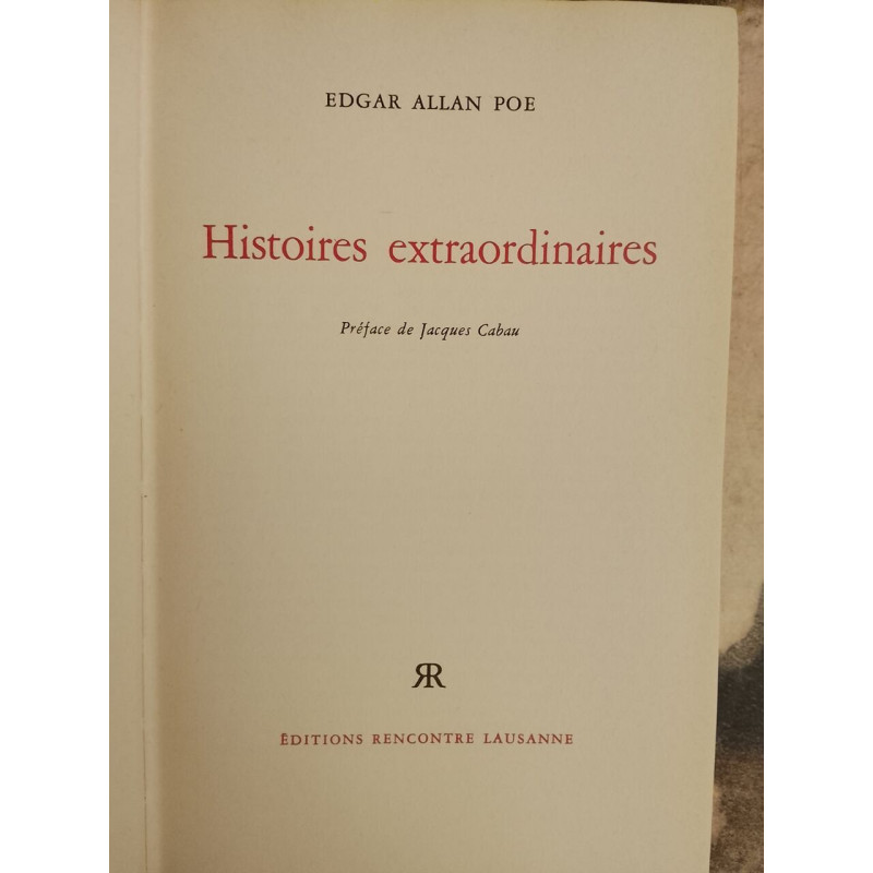 Histoires extraordinaires