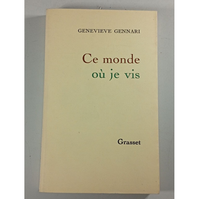 Ce monde où je vis