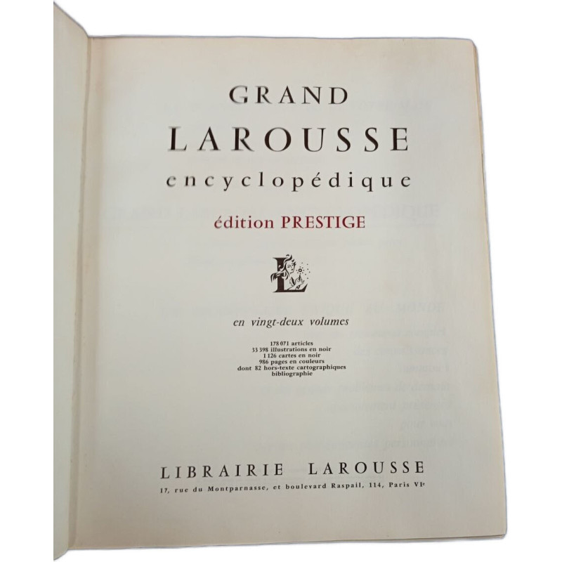 Grand Larousse Prestige encyclopédique A/Aphylle 1