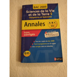 Annales Sciences de la Vie et de la Terre S Obligatoire et Spécialité