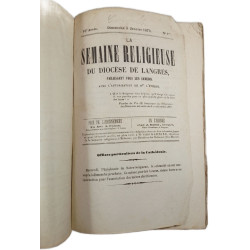 La semaine religieuse du diocese de langres Année 1875