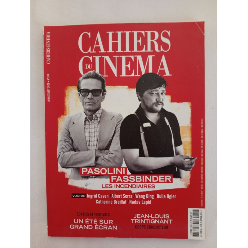 Cahiers du cinéma nº 789 – Pasolini / Fassbinder juillet-août 2022