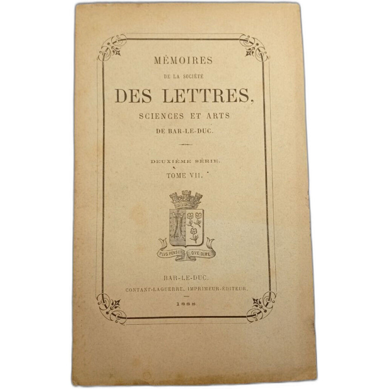 Mémoires de la Société des Lettres Sciences et Arts de Bar-le-Duc....