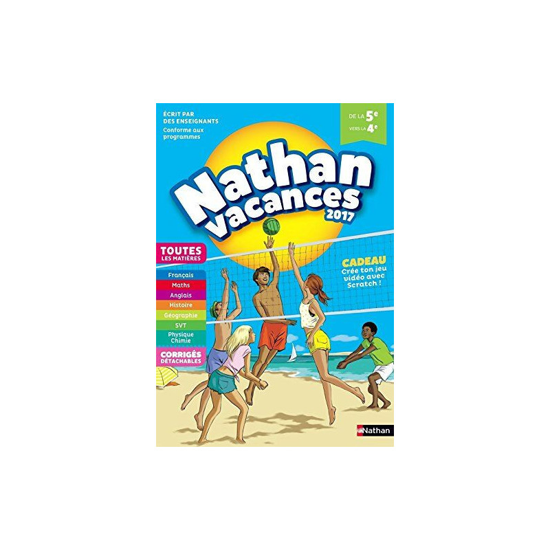 Nathan Vacances 2017 5ème vers 4ème
