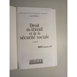 Droit du travail et de la sécurité sociale