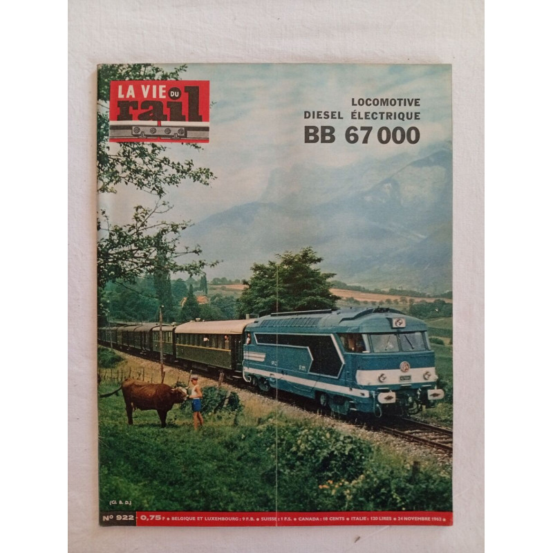 La Vie du Rail Locomotive Diesel Électrique BB 67 000 / N° 922...