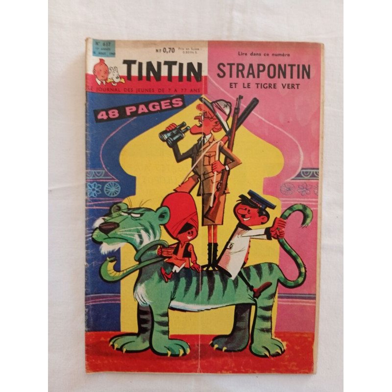 Tintin - Strapontin et le Tigre Vert / N° 617 / Août 1960