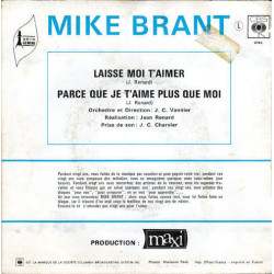 Laisse Moi T'aimer / Parce Que Je T'aime Plus Que Moi