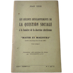 Les récents développements de la question sociale à la lumière de...