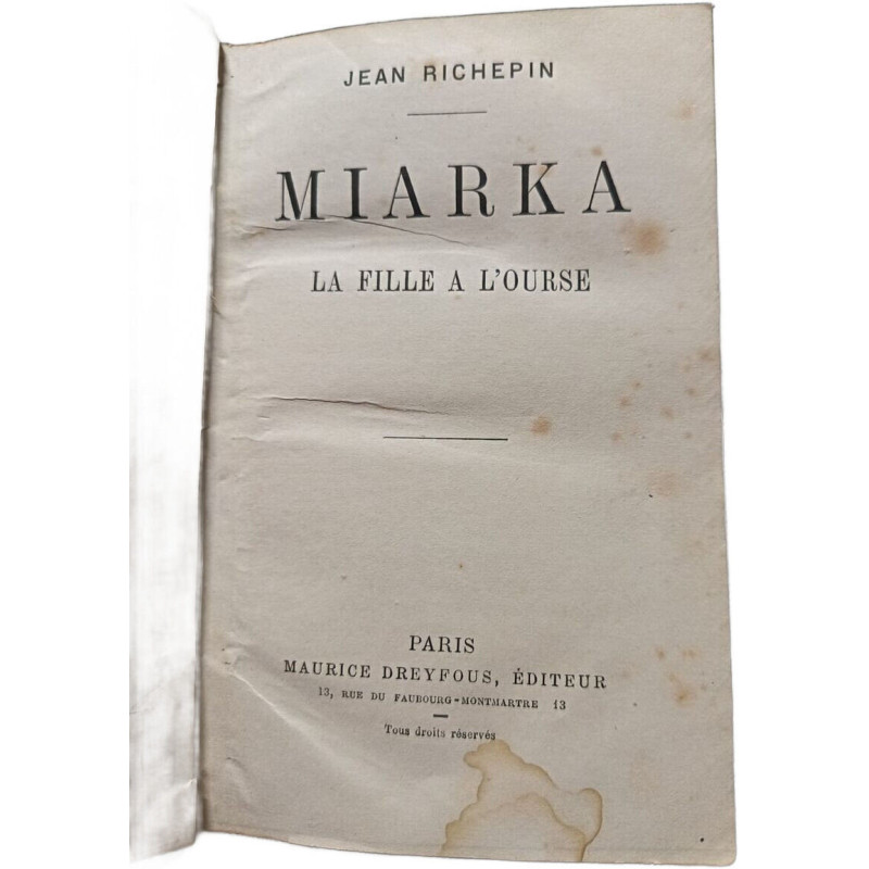 Miarka la fille à l'ourse