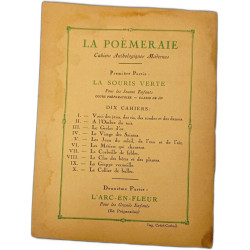 La poemeraie. cahiers anthologiques modernes. premiere partie la...