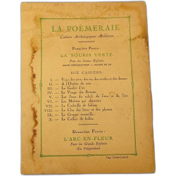 La poemeraie. cahiers anthologiques modernes. premiere partie la...