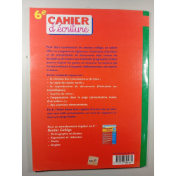 Cahier d'écriture