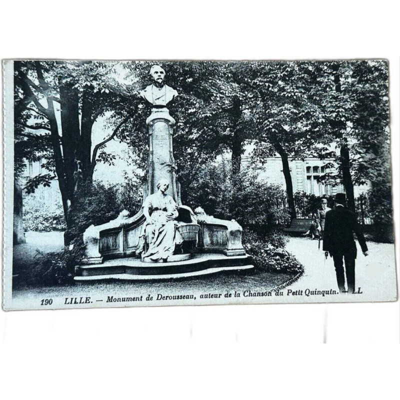 190 Lille Monument de Derousseau auleur de la Chanson du Petit...