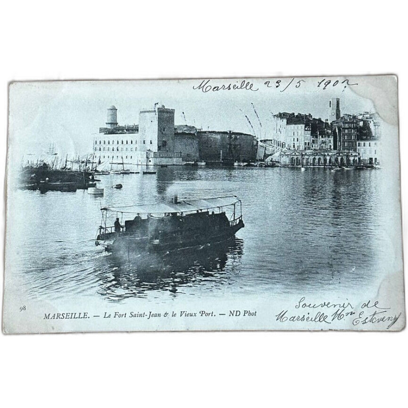 98 MARSEILLE. - Le Fort Saint-Jean et le Vieux Port