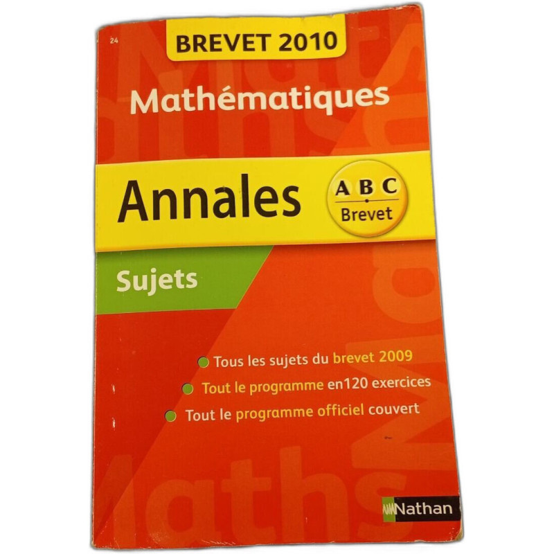 Mathématiques 3e Annales 2010
